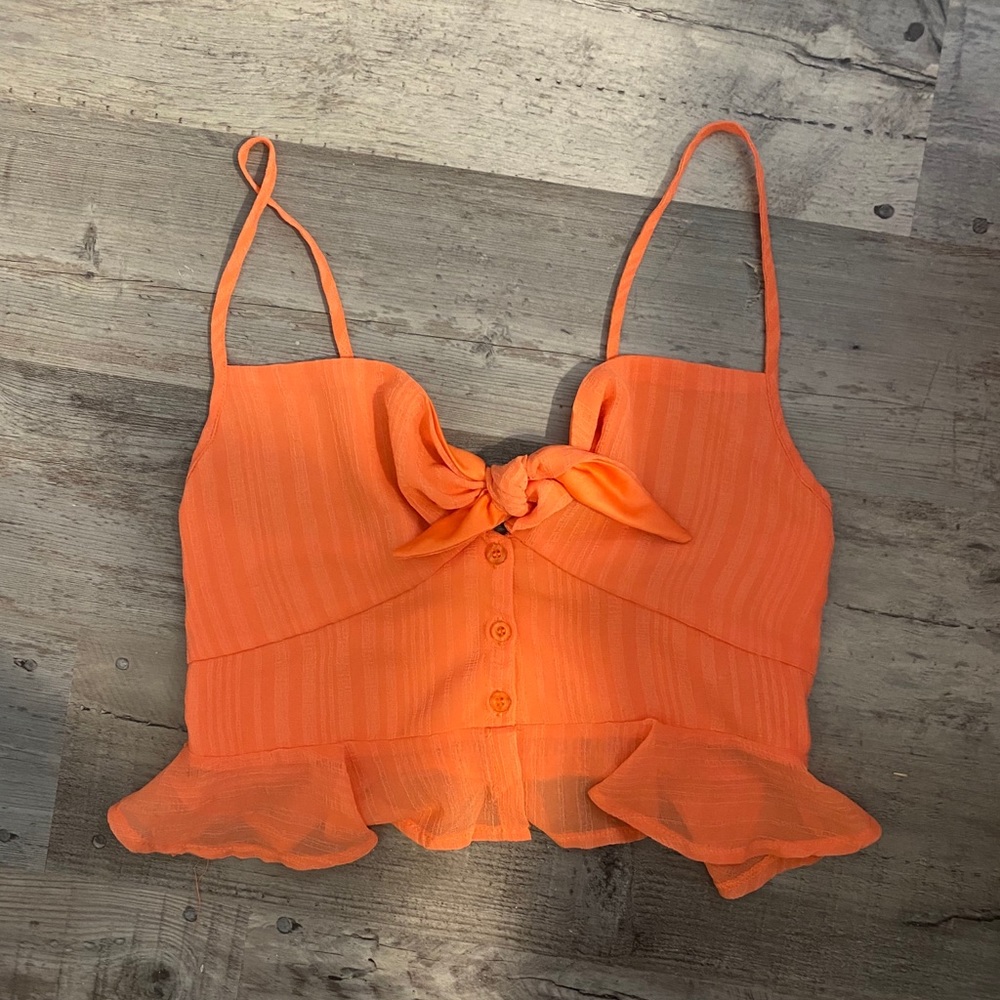 Windsor Orange Crop Top